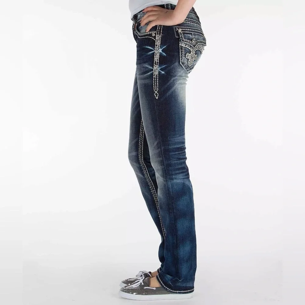 Rock Revival Berry Straight Stretch Jean, Size 28